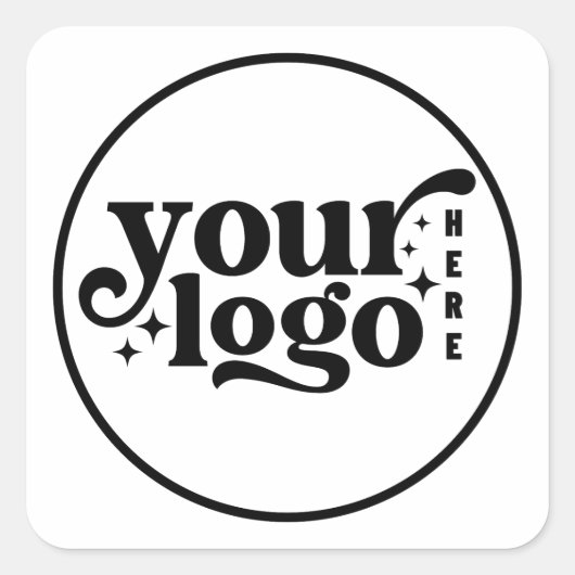 Modern Minimalist Packaging Company Logo Label スクエアシール (正面)