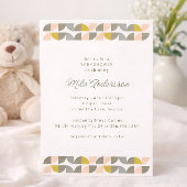 Modern Minimalist Pastel Aesthetic Baby Shower 招待状