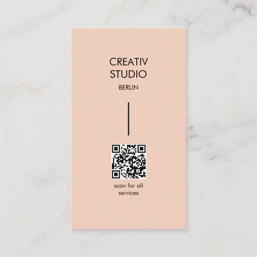 Modern Minimalist Peach Beige Black 名刺 (裏面)