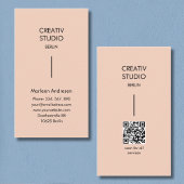 Modern Minimalist Peach Beige Black 名刺