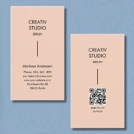 Modern Minimalist Peach Beige Black 名刺