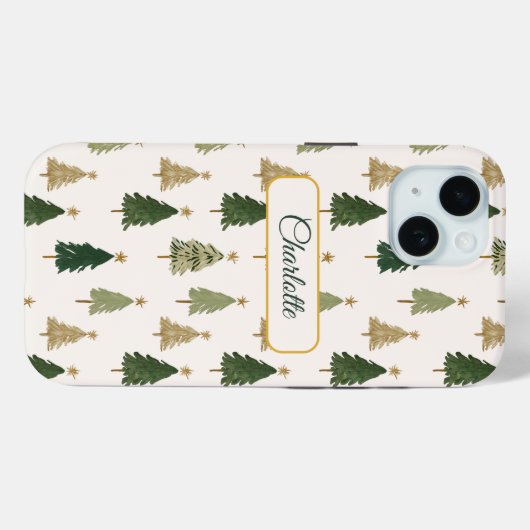 Modern Minimalist Personalized Christmas  Case-Mate iPhoneケース (裏面 (横))