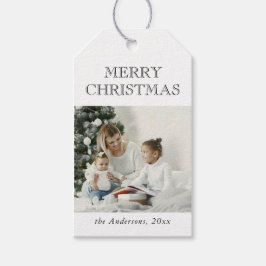 Modern Minimalist Personalized Christmas Holiday ギフトタグ