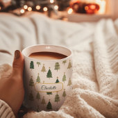 Modern Minimalist Personalized Christmas Mug コーヒーマグカップ