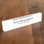 Modern Minimalist Personalized Desk Name Plate  デスクネームプレート (側面)