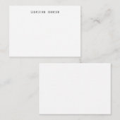 Modern Minimalist Personalized Name Stationery ノートカード (正面/裏面)
