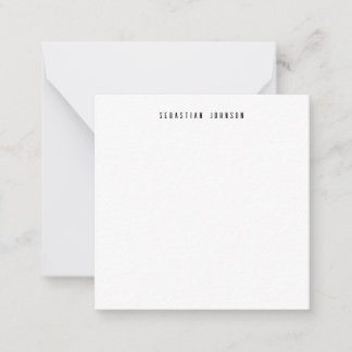 Modern Minimalist Personalized Name Stationery ノートカード