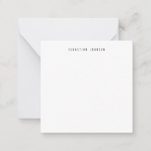 Modern Minimalist Personalized Name Stationery ノートカード (正面)