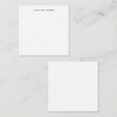 Modern Minimalist Personalized Name Stationery ノートカード (正面/裏面)