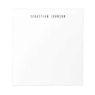 Modern Minimalist Personalized Name Stationery ノートパッド