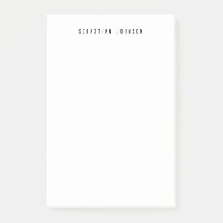 Modern Minimalist Personalized Name Stationery ポストイット