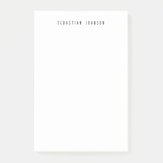 Modern Minimalist Personalized Name Stationery ポストイット (正面)