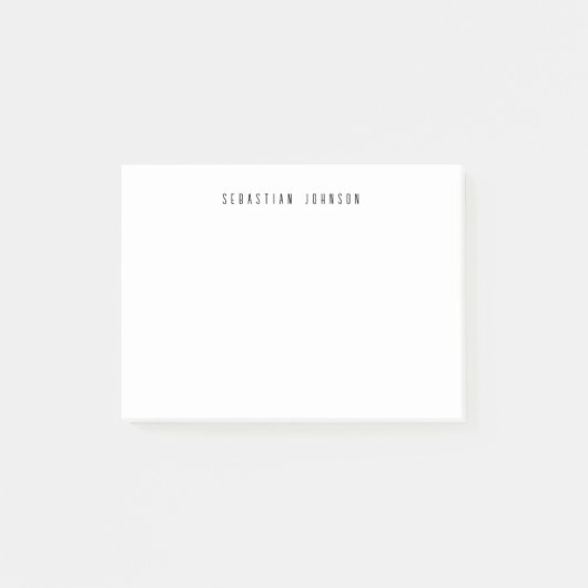 Modern Minimalist Personalized Name Stationery ポストイット (正面)