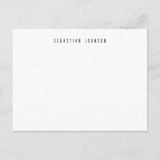 Modern Minimalist Personalized Name Stationery ポストカード