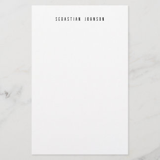 Modern Minimalist Personalized Name Stationery 便箋
