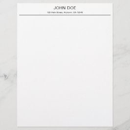 Modern Minimalist Personalized Office Letterhead レターヘッド