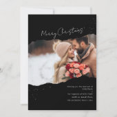 Modern Minimalist Photo Christmas Card 招待状 (正面)