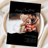 Modern Minimalist Photo Christmas Card 招待状