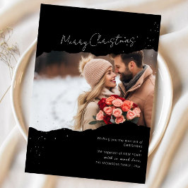 Modern Minimalist Photo Christmas Card 招待状