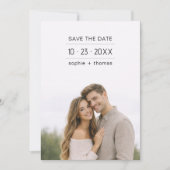 Modern Minimalist Photo Save the Date (正面)