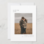 Modern Minimalist Photo Save the Date Card セーブザデート (正面)
