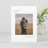 Modern Minimalist Photo Save the Date Card セーブザデート (スタンド正面)