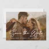 Modern Minimalist Photo Save the Date Wedding  マグネット招待状 (正面)