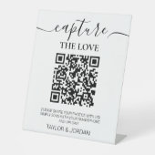 Modern Minimalist Photo Sharing QR Code 台座サイン (正面)