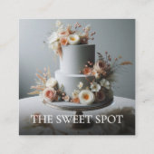 Modern Minimalist Photo & Socials Bakery スクエア名刺 (裏面)