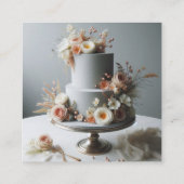 Modern Minimalist Photo & Socials Bakery スクエア名刺 (裏面)