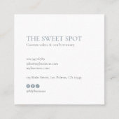 Modern Minimalist Photo & Socials Bakery スクエア名刺 (正面)