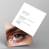 Modern Minimalist Photo & Socials Brow Artist スクエア名刺