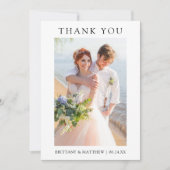 Modern Minimalist Photo Wedding  サンキューカード (正面)