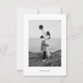 Modern Minimalist Photo Wedding サンキューカード (正面)