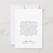 Modern Minimalist Photo Wedding サンキューカード (裏面)