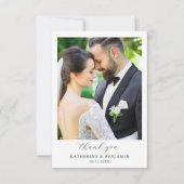 Modern Minimalist Photo Wedding サンキューカード (正面)