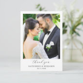 Modern Minimalist Photo Wedding サンキューカード (スタンド正面)