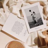 Modern Minimalist Photo Wedding サンキューカード