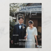 Modern minimalist photo wedding  招待状 (正面)