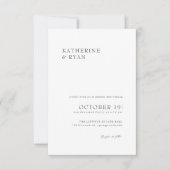 Modern Minimalist Photo Wedding Invitation 招待状 (正面)