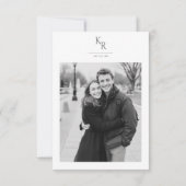 Modern Minimalist Photo Wedding Invitation 招待状 (裏面)