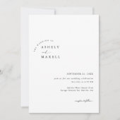 Modern Minimalist Photo Wedding Invitation 招待状 (正面)