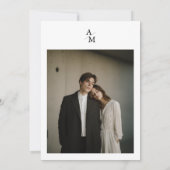 Modern Minimalist Photo Wedding Invitation 招待状 (裏面)