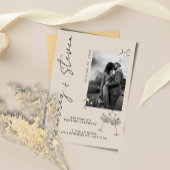 Modern Minimalist Photo Wedding Invitation 招待状