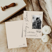 Modern Minimalist Photo Wedding Invitation 招待状