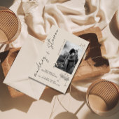 Modern Minimalist Photo Wedding Invitation 招待状