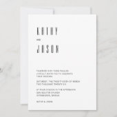 Modern Minimalist Photo Wedding Invitation 招待状 (正面)