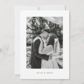 Modern Minimalist Photo Wedding Invitation 招待状 (裏面)