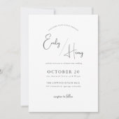 Modern Minimalist Photo Wedding Invitation 招待状 (正面)