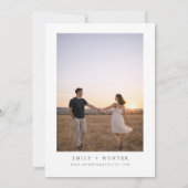 Modern Minimalist Photo Wedding Invitation 招待状 (裏面)